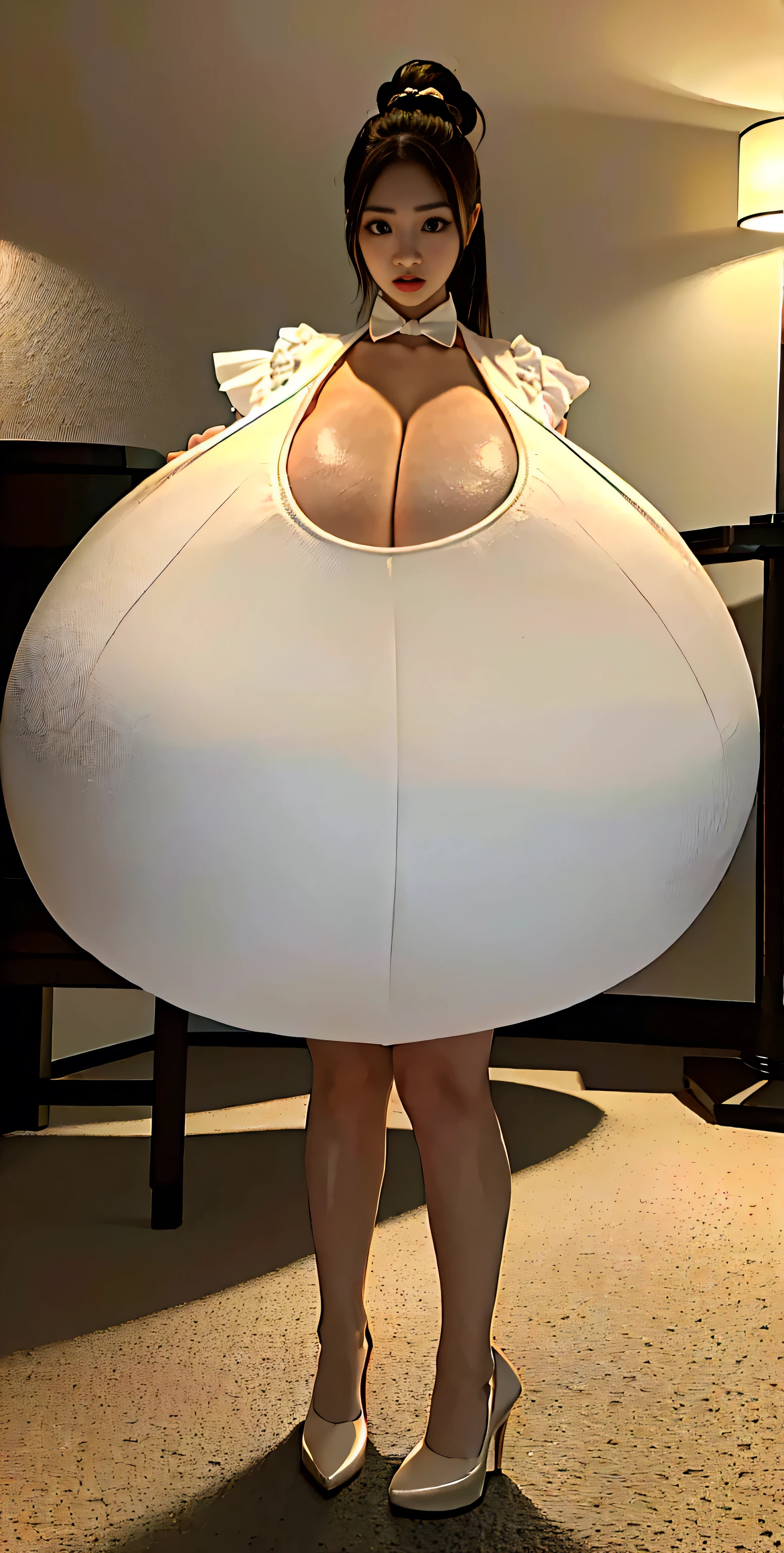 masterpiece, best quality, 1girl, medium breasts, good lighting, pleated miniskirt, (cell vore), (tail vore:1.3)