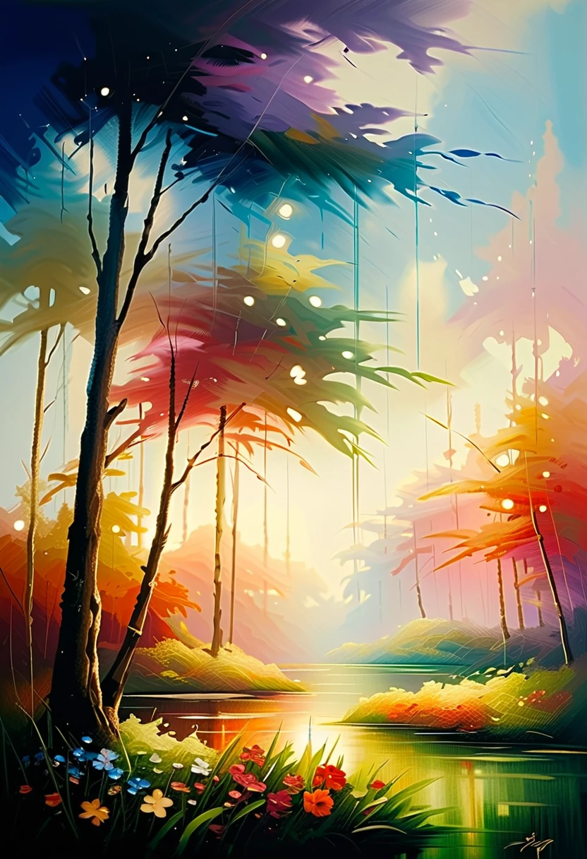 (highest  Quality, High Resolution, Masterpiece), Ultra Detailed, Oil Painting, Beautifully Detailed Brushstrokes, Colorful Floral Bouquet, Flowers in a Vase, Botanical Art. Breathtaking Landscape, Peaceful Garden Scene, Subtle Pastel Colors, Vibrant Wildflowers, Dreamy Ambience, Soft and Graceful, Lush, Subtle Color Gradient, Impressionist Texture, Subtle Play of Light and Shadow, Peaceful and Calm, An Impression of Serenity and Harmony, Impressionist Technique, Ethereal and Enchanting, Impressionist Interpretation of Nature, Harmonious Composition, Impressionist Brushstrokes, Wonderfully Poetic, Sublime and Atmospheric, Romantic and Pastoral.