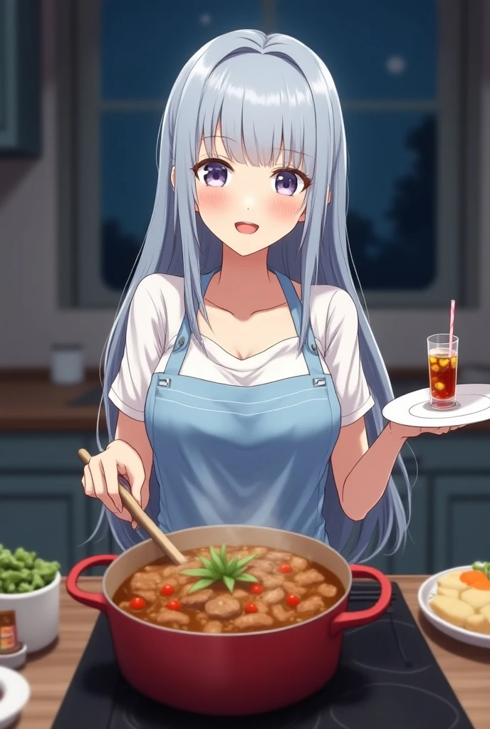 nsfw,high quality, best quality, masterpiece, ultra-detailed, extremely fine, 2D, 8k, highres, masterpiece, super fine illustration, photo background, insanely detailed, perfect fingers, nice hands, perfect hands,( ((A girl she eating ramen noodles and her whitened tongue sticks out)),(holding chopsticks), blushed cheeks, (((smiling))) (one eye closed, long waviy silver hair, purple eyes,headband, completely nude:1.5), (((white color ramen noodle,cum cup, pov_across_table))), BREAK((cum on body:1.9, cum on hair:1.9. cum on face:1.9, cum on mouths:1.3,cum on table 1.9)),multiple boys, peeing on a girl, facial, cum on mouth, cum on body, multiple penises, gangbang,))),ecstasy torogao, ahegao,saliva trail, nose blush,smile,(eat cum:1.5),in a Chinese restauran,look at camera,