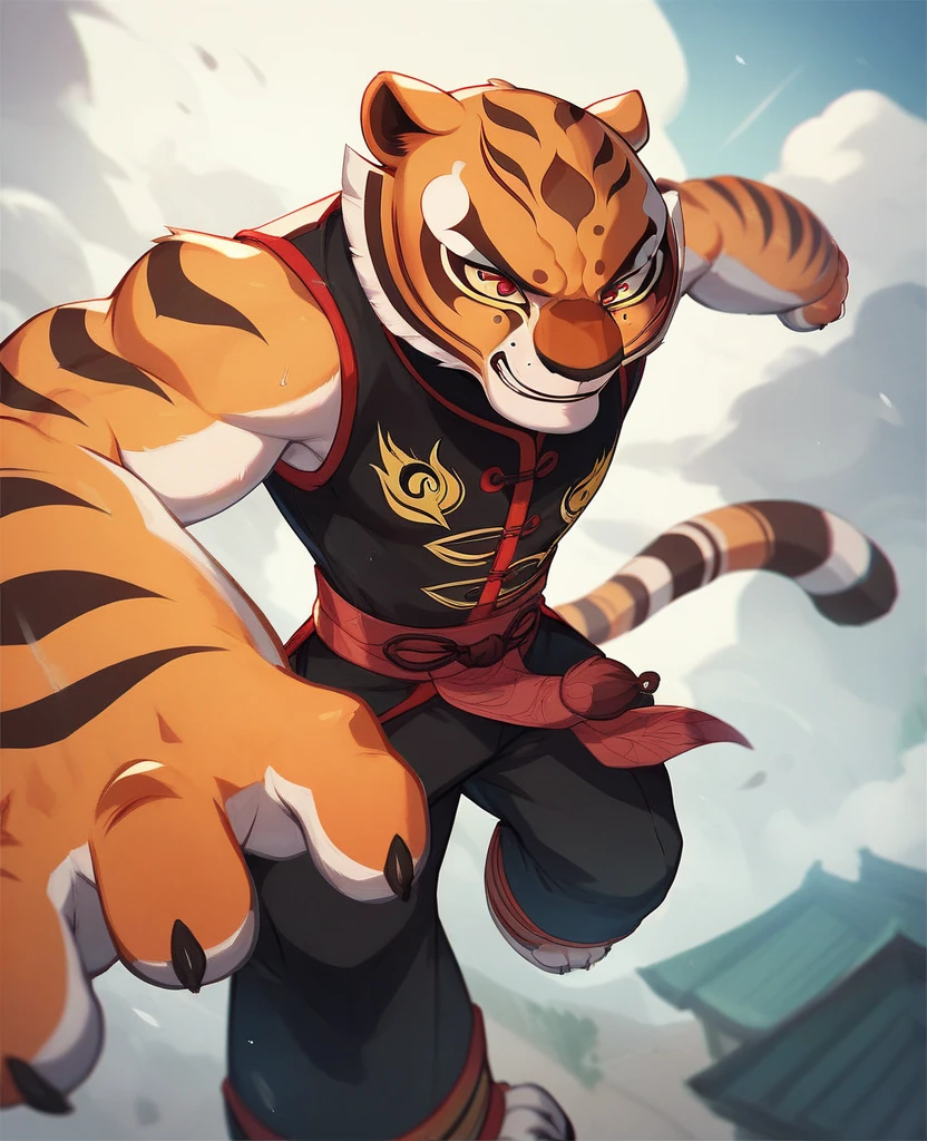 Kung Fu Panda, Master Tigress, three-quarter view, cool