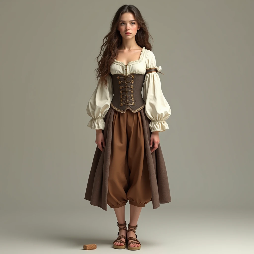 <lora:LCM_LoRA_Weights_SD15:0.8> XGRAPH-Real-Kinkau, (CharacterSheet:1.2), (multiple views, full body, upper body, headshot, reference sheet:1.3)
Vickie_Zane wearing
maxi skirt with a white or cream-colored blouse, tucked in, and finished with a pair of brown or tan ankle boots
Multiple views of the same character in the same outfit. <lora:CharacterDesign_Concept:1.0>