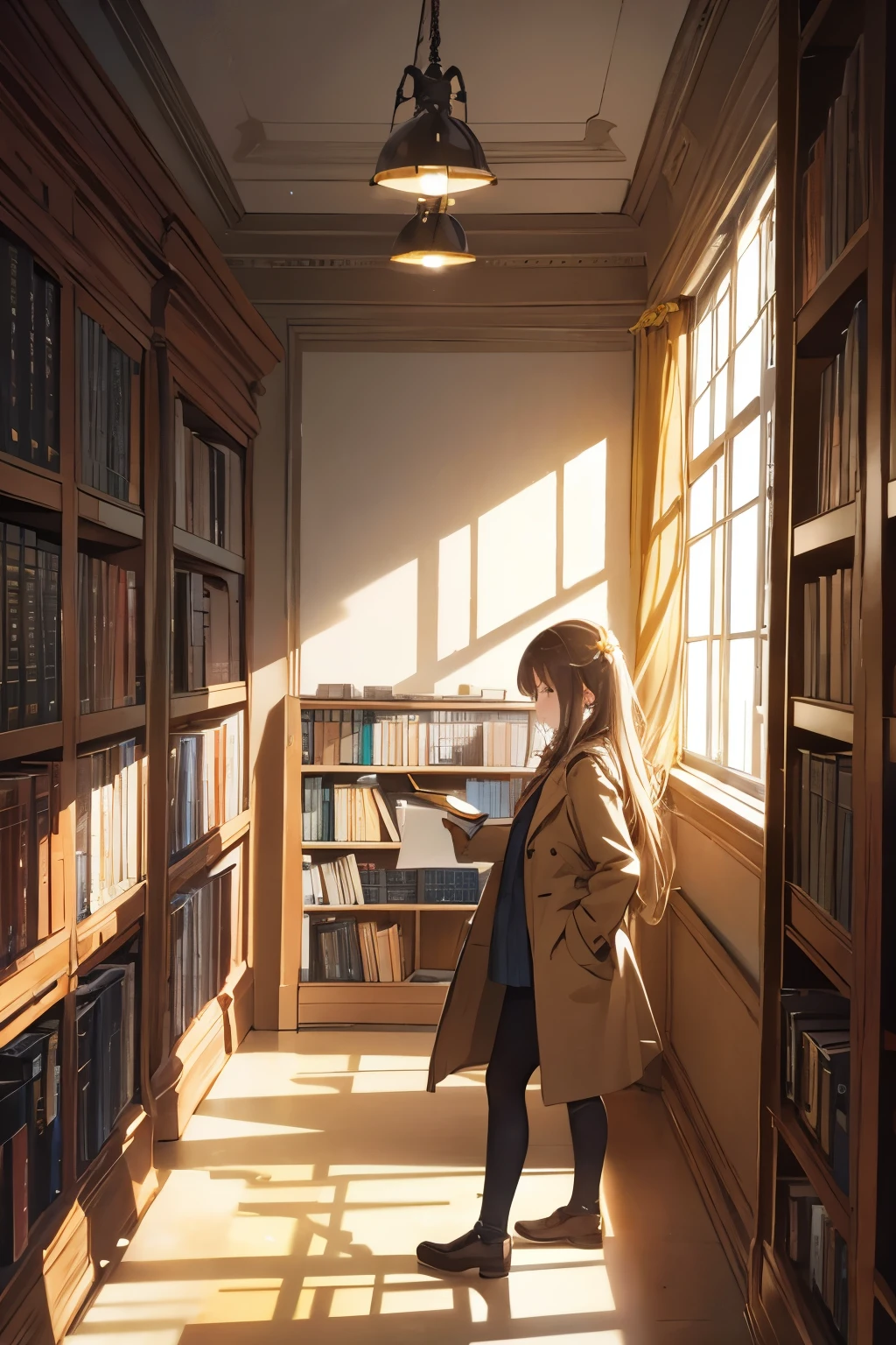  Bright Library , People who read,  Light Shining on an Old Bookshelf, Sunshine, Plants, flower,  Light Brown Coat , Argyle, Madeleine, Comet tail, Halley&#39;s Comet, Glass window,  Quirky Belt , Mesoforte ,  Vanilla Scent , Glass Wall, Paintings on the wall