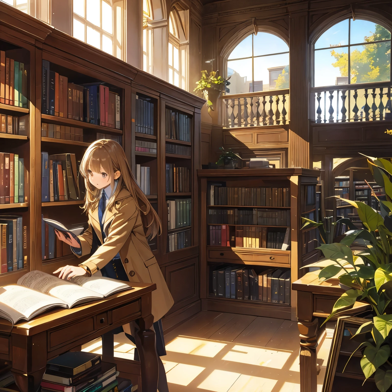  Bright Library , People who read,  Light Shining on an Old Bookshelf, Sunshine, Plants, flower,  Light Brown Coat , Argyle, Madeleine, Comet tail, Halley&#39;s Comet, Glass window,  Quirky Belt , Mesoforte ,  Vanilla Scent , Glass Wall, Paintings on the wall