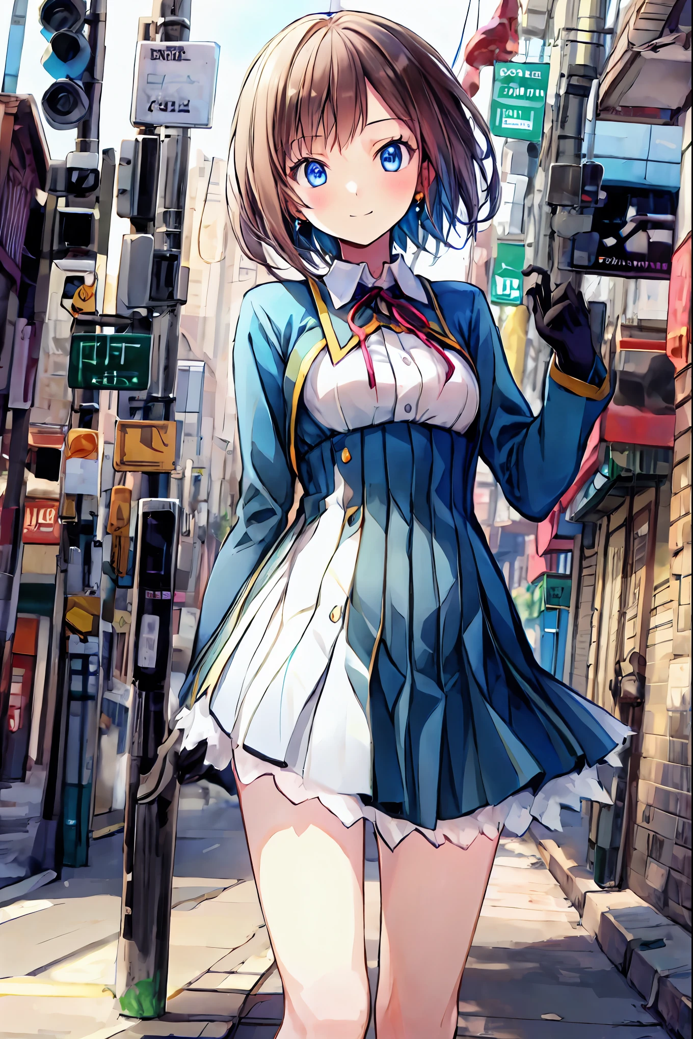 Kaine, <lora:KaineV1-000007:1>, (2d:1.2), 1girl, flower, solo, medium_breasts, hair_ornament, braid, negligee, elbow_gloves, one boot, bandages, hair_flower, yellow_eyes, full_body, , (sketch, rough_sketch:1.3), fantasy, destroyed overgrown city background