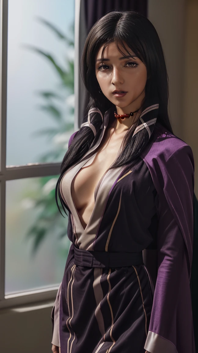 (night:1.7), HD, In front of the window with the curtain, curtain, Stand in an upright and immobile position, purple costume, Checked skirt, jewelry, necklace, Black Hair, Yellow eyes, Very long hair, 1girl, robe, Mature Woman, beautiful Finger,beautiful long legs, beautiful bodysuit, beautiful Nose, beautiful character design, Perfect Eyes, perfect face, View your viewers, (close:1.3), Browsing Caution, Official Art, Very detailed CG Unity 8k wallpaper, Perfect lighting,colorful, bright_front_face_Lighting,
(masterpiece:1.0),(Highest_quality:1.0), 超High resolution,4K,Very detailed, photograph, 8k, High resolution, High resolution, Absurd:1.2, 400 for Kodak Port, Film Grain, Blurred Background, bokeh:1.2, Lens flare, (Vibrant_color:1.2)
(beautiful,big_chest:1.0), (beautiful_face:1.5),(narrow_Waist), Iki face, nsfw, full body, yellow eyes pupil