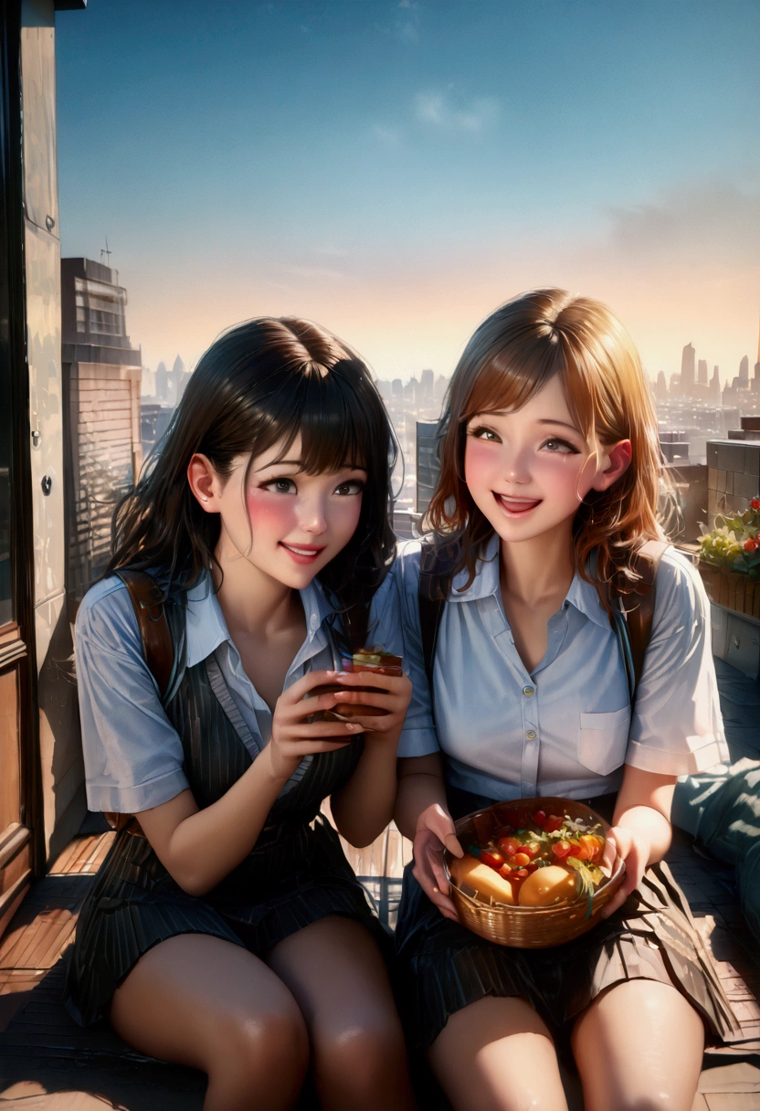 Making a girl, She is 17 years old, with light brown hair, she is smiling, Disney cartoons of this hungry variety, She eats a hamburger、Have a glass of Pixar soda., ..。.3D, by disney