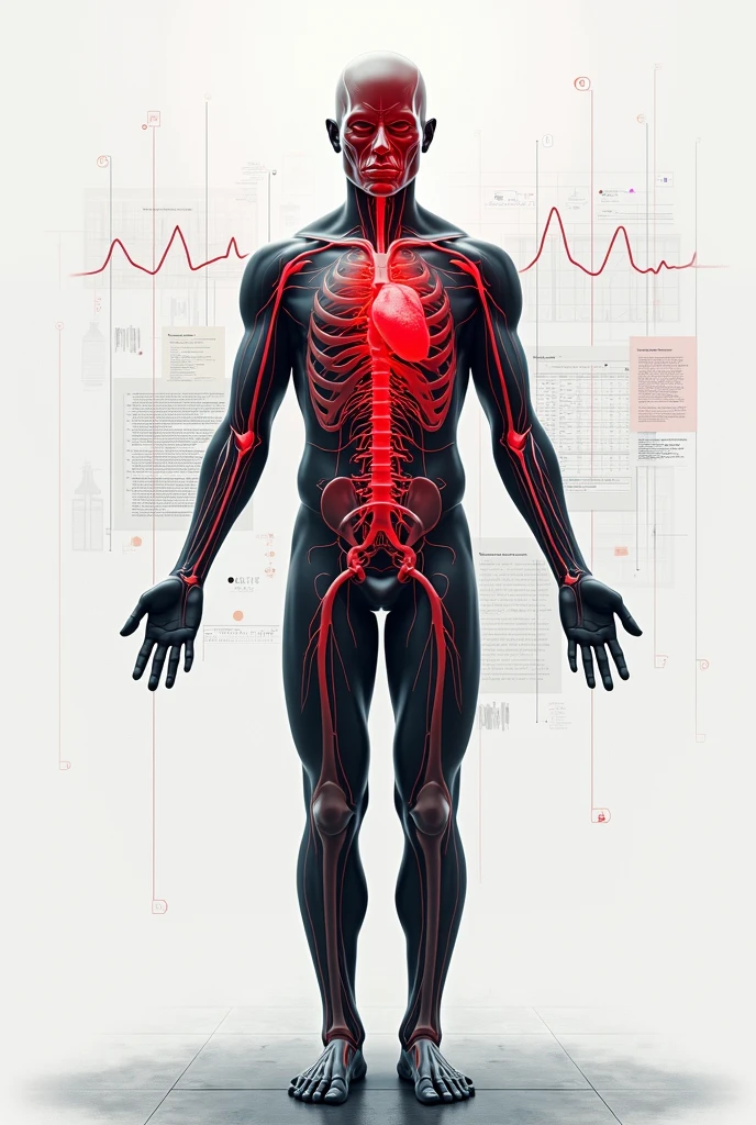 building a model of the human circulatory system based on human magnetic resonance imaging data, Highest Detail, Maximum realism, full compliance with the human circulatory system
