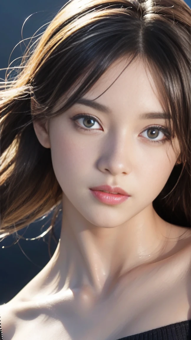 SeaArt Bot Variations 13:44:05 ((Masterpiece, Best Quality, High Definition)), 1 Girl, (Photorealistic: 1.4), Solo, White Background, Pure White Background, Mouth Closed, Happy Smile, Happy Smile, Pretty Black Hair, Short Hair, Big Eyes, Clear Double Eyelids, Eyelashes, Ears Out, Long Neck, Absolute Area, Skirt, ((Face Close-Up) ), (draw all head, shoulders), 19 years old, attractive proportions, shiny skin, clean collarbone, face in golden proportions, perfect face, tearful mole, mole on chest, bangs, clean bangs, lip gloss, thin lips, white skin, naked, big breasts