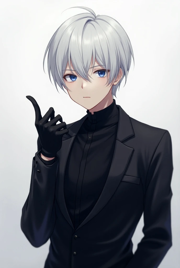 (Anime:1.2), Nier automata, 9s, dakimakura, anime boy, black blindfold, in full growth