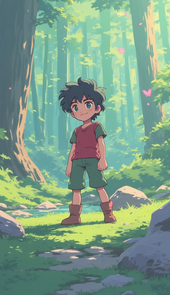 Hunter x Hunter Gon Ghibli-style depiction natural background