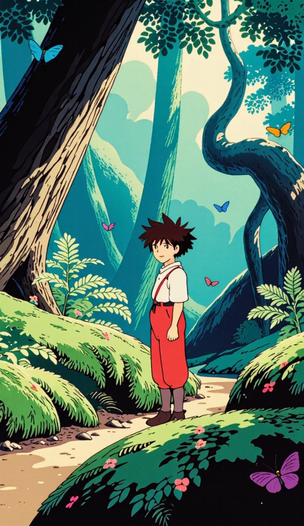 Hunter x Hunter Gon Ghibli-style depiction natural background