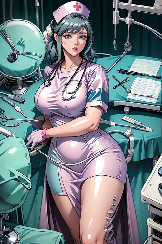 nurse uniform,hospital, latex nurse suit,nurses,busty,elbow gloves,labcoat,black hair woman,red eyes , gigantic ,medical instruments,asian nurse,two nurses,speculum,examination room,oversize ,big ass ,strap on, lay on table ,legs spreaded,giving birth,gyno chair , dentist,Milf,latex,grey uniform,oversize breasts