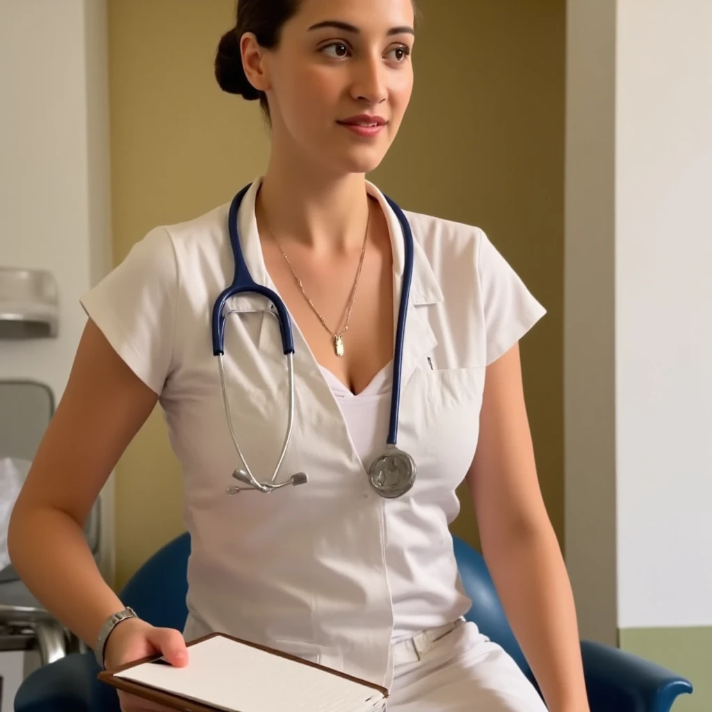 Meet our dedicated healthcare professional, always ready to provide the best care. With a stethoscope around the neck and a clipboard in hand, they symbolize commitment and expertise in the medical field. Perfect for your next health-related video or infographic