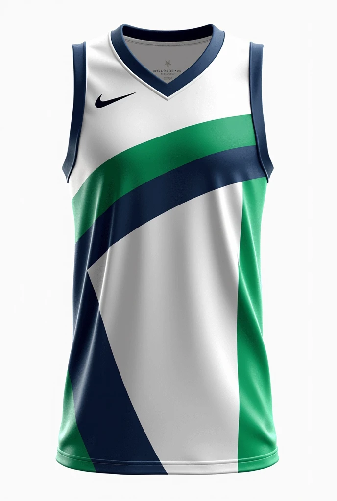 Basketball jersey design team name bolante white navy blue Green