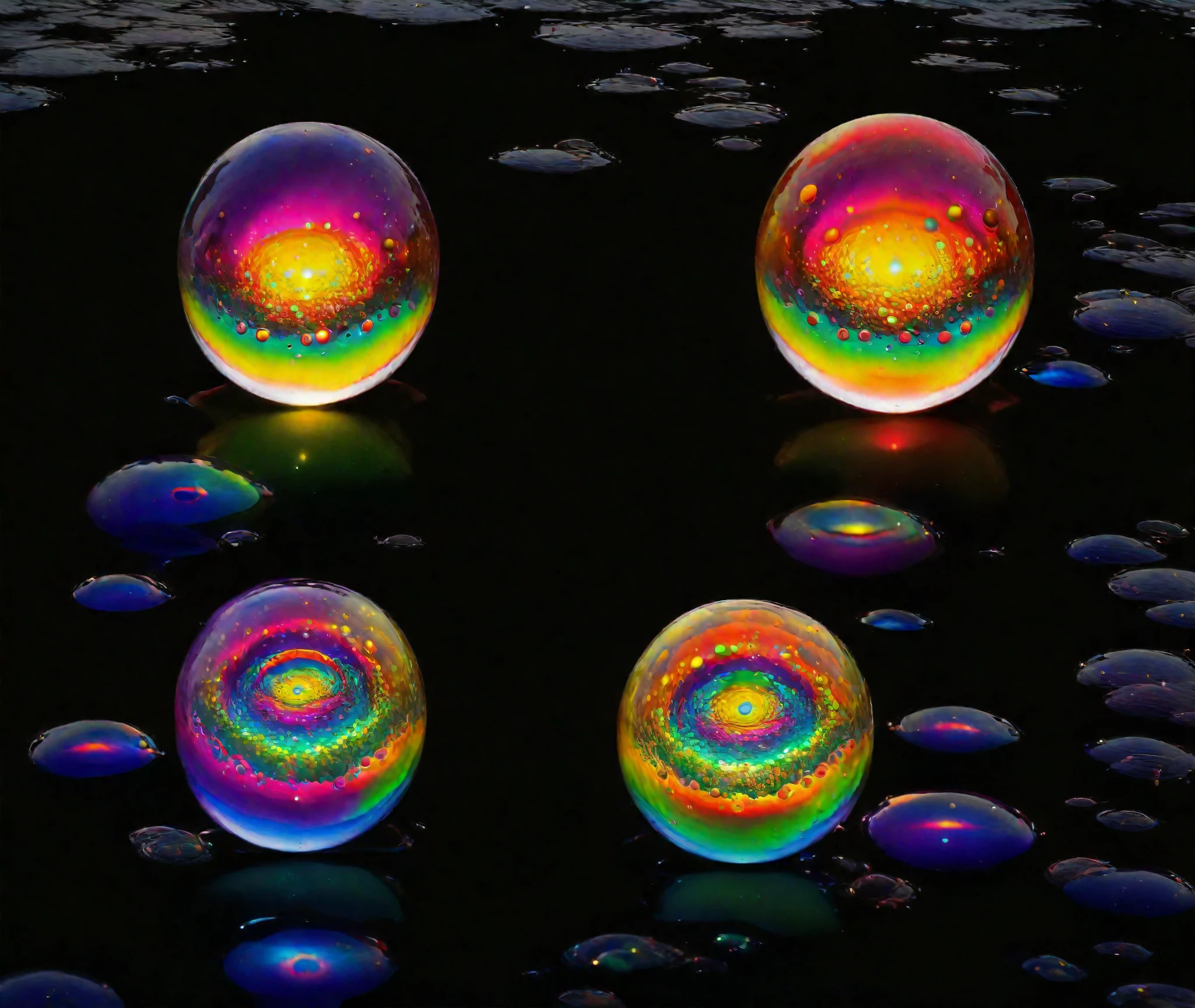 A psychedelic dream, vibrant colors shimmering, glass morphing from colors, intricate rainbow patterns, perfectly formed symmetrical spheres and glowing reflective bubbles, attention to detail on the bubbles and spheres, rainbows of color twisted in and out of translucent orbs, spilled paint and spirals of swirling color in the background, beautiful psychedelic digital art, pixel art, neon colors, 4d mandelbulb psychedelics, glass-like psychedelic landscape, intricate rainbow environment, psychedelic underwater brightness, trails of color and light, bright fluorescent colors, psychedelic vibrant colors, bright psychedelic neon colors, colorful paint drips out of the bubbles, 3D glass spheres melting into each other spilling out colors, visually disorienting, hallucination inducing, optical illusions, startling, stunning images, awe-inspiringly, best quality wallpaper, pixel assets, portrait photography, surrealism, photorealistic, hyperdetailed, glass morphism, digital art, sparkle, optical illusion, glowing light, reflection light, overexposure, god rays backlighting, depth of field, rotational symmetry, UHD, high details, high quality, super detailed, best quality, award winning, masterpieceBrilliant images of pure light emerging from vibrant colors in a psychedelic dream, shimmering glass morphing out of colors, tripped out detailed patterns in all colors, perfectly formed symmetrical spheres and glowing reflective bubbles, attention to detail on the bubbles and spheres, rainbows of color twisted in and out of translucent orbs, background is spilled paint and spirals of swirling colour, beautiful psychedelic digital art, pixel art, neon colors, 4d mandelbulb psychedelics, glass like psychedelic landscape, intricate rainbow environment, psychedelic underwater brightness, LSD,DMT, Psilocybin, Mescaline, trails of color and light, bright fluorescent colors, psychedelic trip, fluorescent psychedelic aesthetic, psychedelic vibrant colors, bright psychedelic neon color