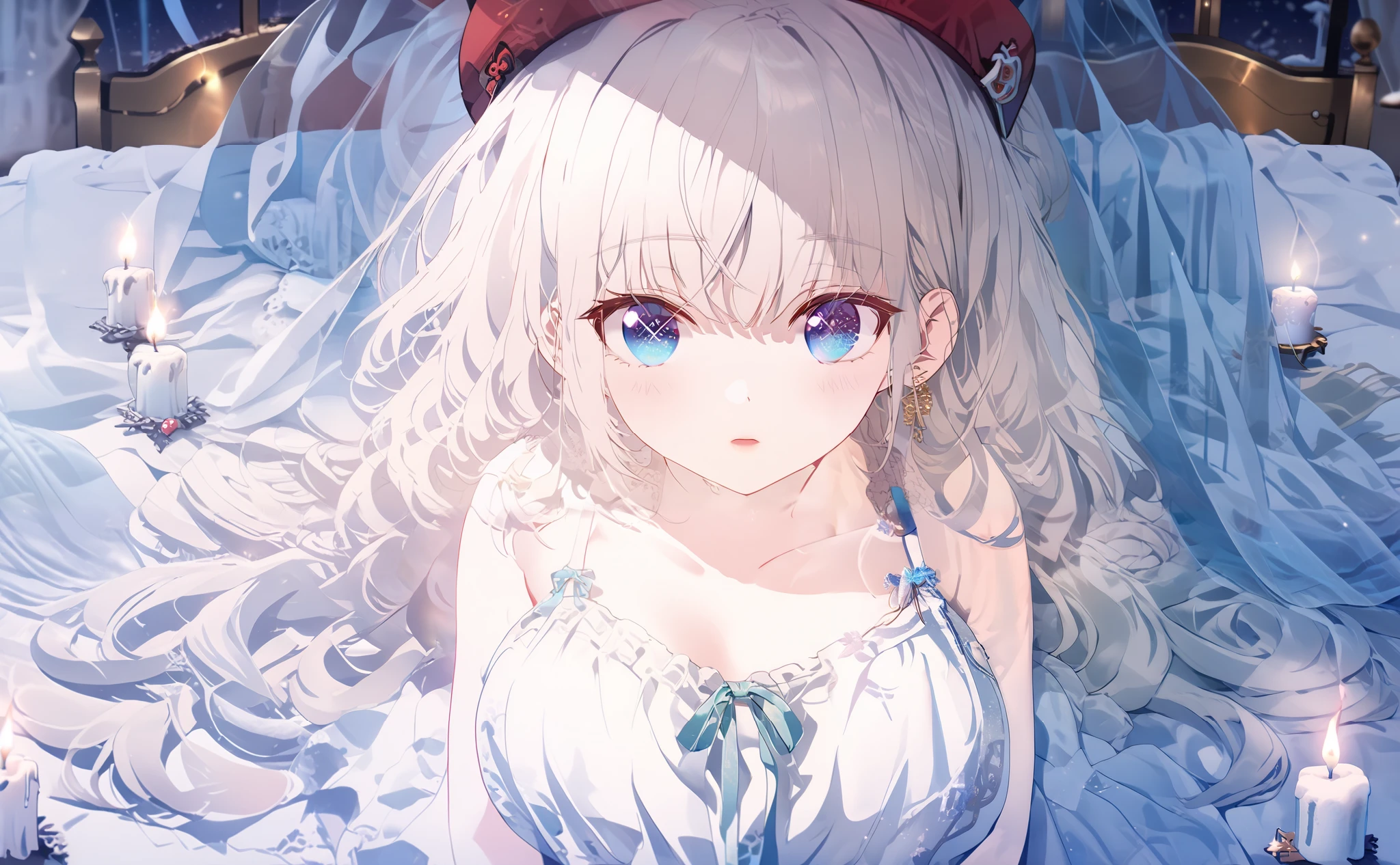 ((masterpiece)),(best quality),official art,extremely detailed CG,unity 8k wallpaper,ultra detailed,A lighthouse on a cliff by the sea,1girl,solo,upper body,(portrait:1.2),warspite (kantai collection),blonde hair,blue eyes,corset,french braid,garter straps,high heels,long hair,long sleeves,medium breasts,mini crown,off-shoulder dress,red flower,red ribbon,red rose,rose,white dress,white thighhighs,<lora:Warspite(kan)>,