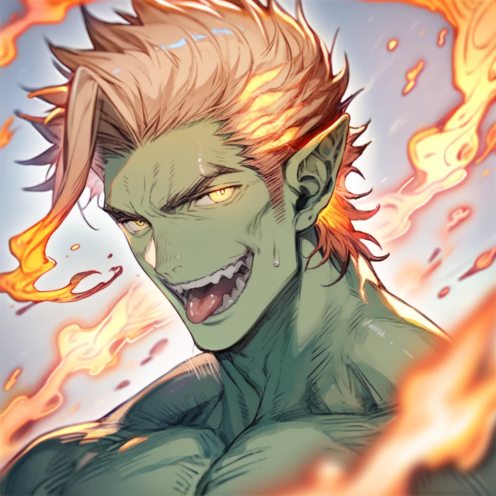 score_9, score_8_up, score_7_up, rating_explicit, source_anime, hot man, green skin, melting skin, radioactive, yellow eyes, scary expression, halloween, fluorescent light, neon, amazing quality, best aesthetic, game cg, official art, wallpaper, absurdres, high-res, yoisyo