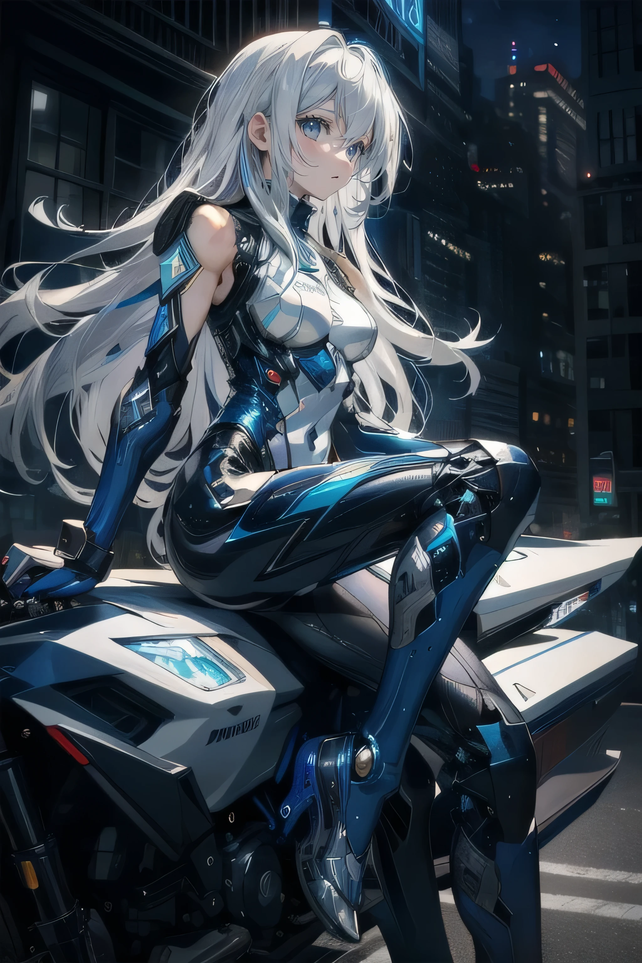 Highest quality,Highest Resolution,beautiful girl,Android,metallic,Mechanic,cyborg,