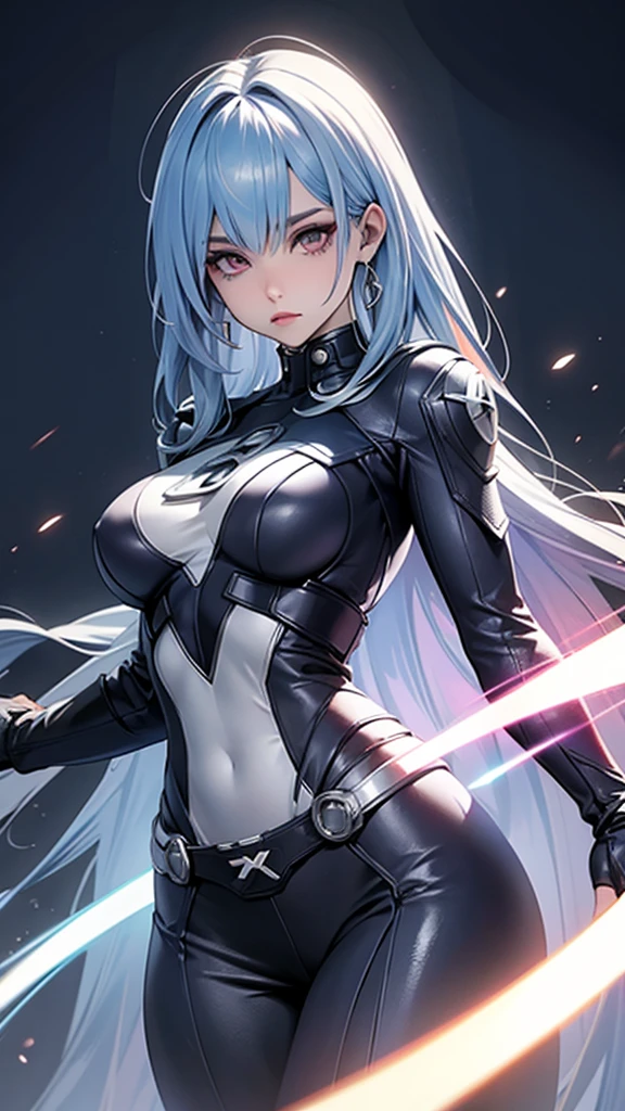 Dragon and girl batlle, sea background, (girl a dark knight, white hair, lightning blue element.) ,( drago, blue sea dragon, have four wings dragon, ) epic efect visual, ultra HD, Quality Colour so perfect.