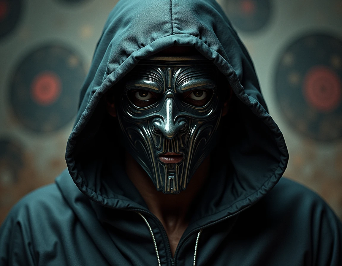 Shadowrun hacker street graffiti facemask style inspired by alex grey