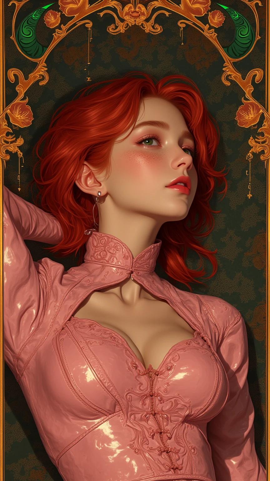 masterpiece,octane,(Michael Parkes:1.2),solo,cleavage,cute,symmetry,[short shorts|nightdress:0.6],[unrestricted view:0.1],red theme,
a painting by mse a woman by agnes cecile,collarbone,cleavage,Slim,[Polished:0.4],[Yellow theme:0.2],[short shorts|cocktail dress:0.6],[Astounded:0.5],luminous design,vivid colors,ink drips,autumn lights,[Murder house:0.1],
<lora:oc_v10:0.24>,<lora:realistic:0.3>,<lora:tangbohu-detailer_1.0:0.5>,<lora:VampiricTech-20:0.7>,VampiricTech,<lora:Realhandsw[bK_v1.0:0.66>,<lora:KawaiiTech-20:0.5>,KawaiiTech,