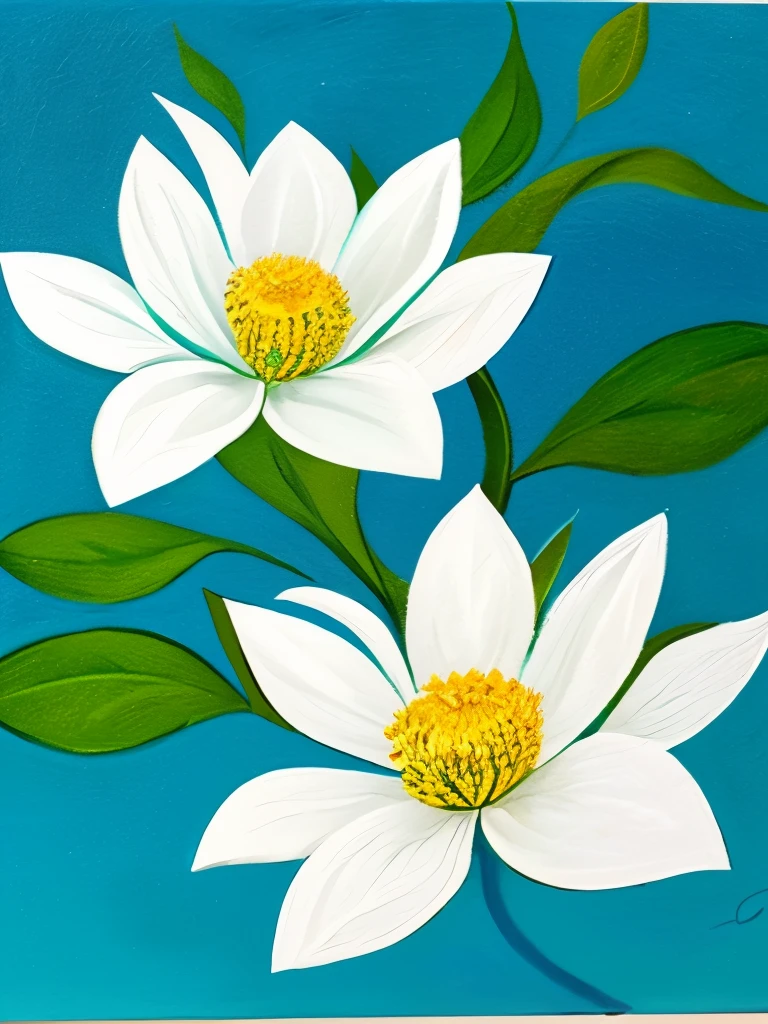 painting of three white flowers with blue centers on a green background, glowing hue of teal, soothing colors, greenish blue tones, teal aesthetic, blue flowers, turquoise, blue - petals, beautiful large flowers, turqouise, serene expression, blue and cyan colors, realistic flowers oil painting, anemones, elegant art, blue and green colours