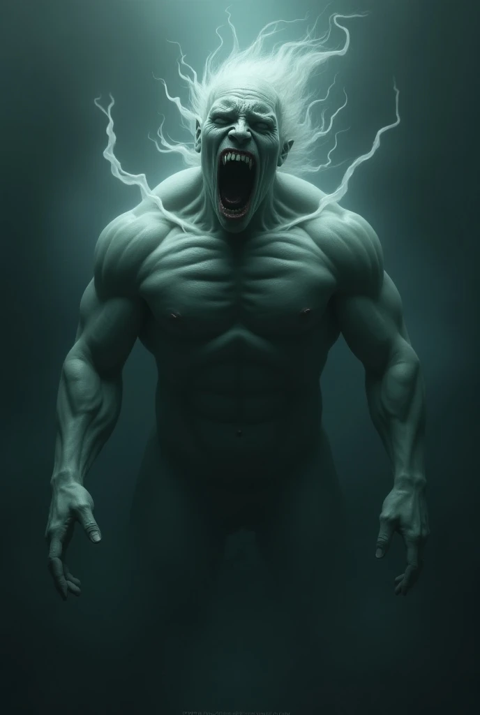 Gosht Monster in bodybuilding image angry face