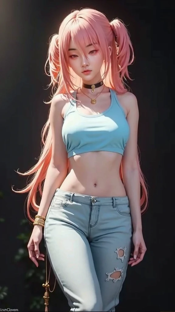 master-piece, bestquality, 1girls,25 years old, proportional body, elongated legs, Beautiful, proportional., crop top, Long Jeans, mediuml breasts, ,only, crop top, choker, (Graffiti:1.5), Splash with purple lightning pattern., arm behind back, against wall, View viewers from the front., Thigh strap, Head tilt, bored,(NSTDA.:1.2), (10, beste-Qualit, master-piece: 1.4), Beautiful red hair, ultra-high resolution, (lifelike, photorealistic portrait: 1.48), 20 age, Cute Girl, (Looking Through Crop Tops.), Famous Japanese actors, beautiful clear eyes, Head tilt, cowboy shot, from the front, looking at the audience, expressionless, Beautiful lake, Zeiss 150mm f/ 2.8 Hasselblad, Whole body, foot, Ultra-Wide Angle,Exposes the southern hemisphere,Lower breasts exposed,