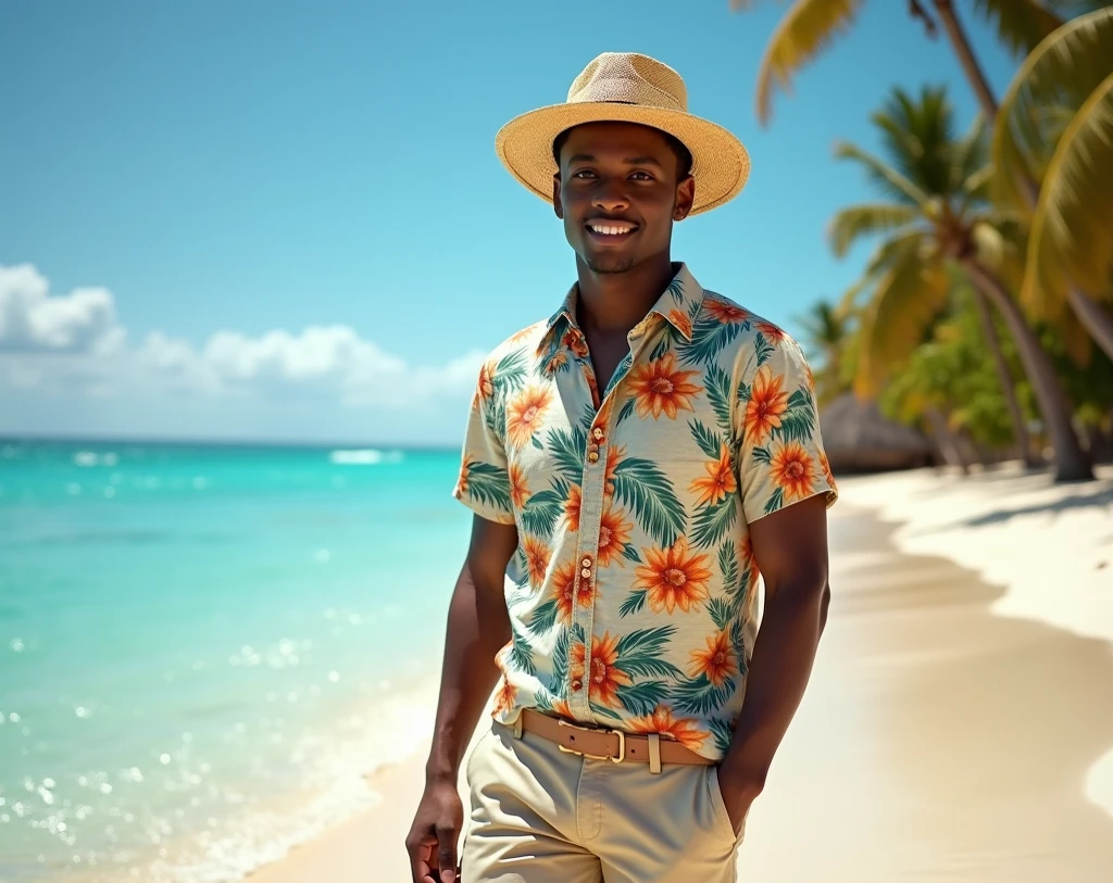 A man in sun wearing hat