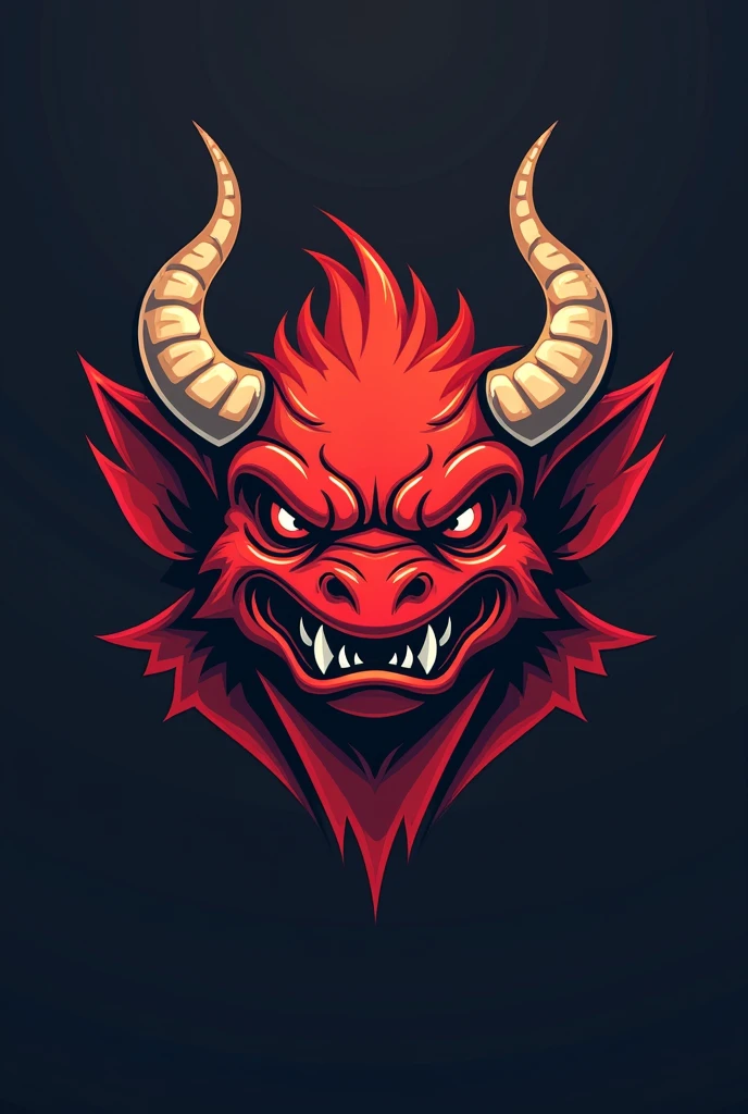 a logo for a gaming team with a horned face, concept art inspired by Dechko Uzunov, shutterstock, ukiyo-e, gecko, game logo, angry gecko english gentelman, geek, gremlin, esports logo, 8k highly detailed ❤️🔥 🔥 💀 🤖 🚀, 8 k hg, official artwork, gmunk, gaming
