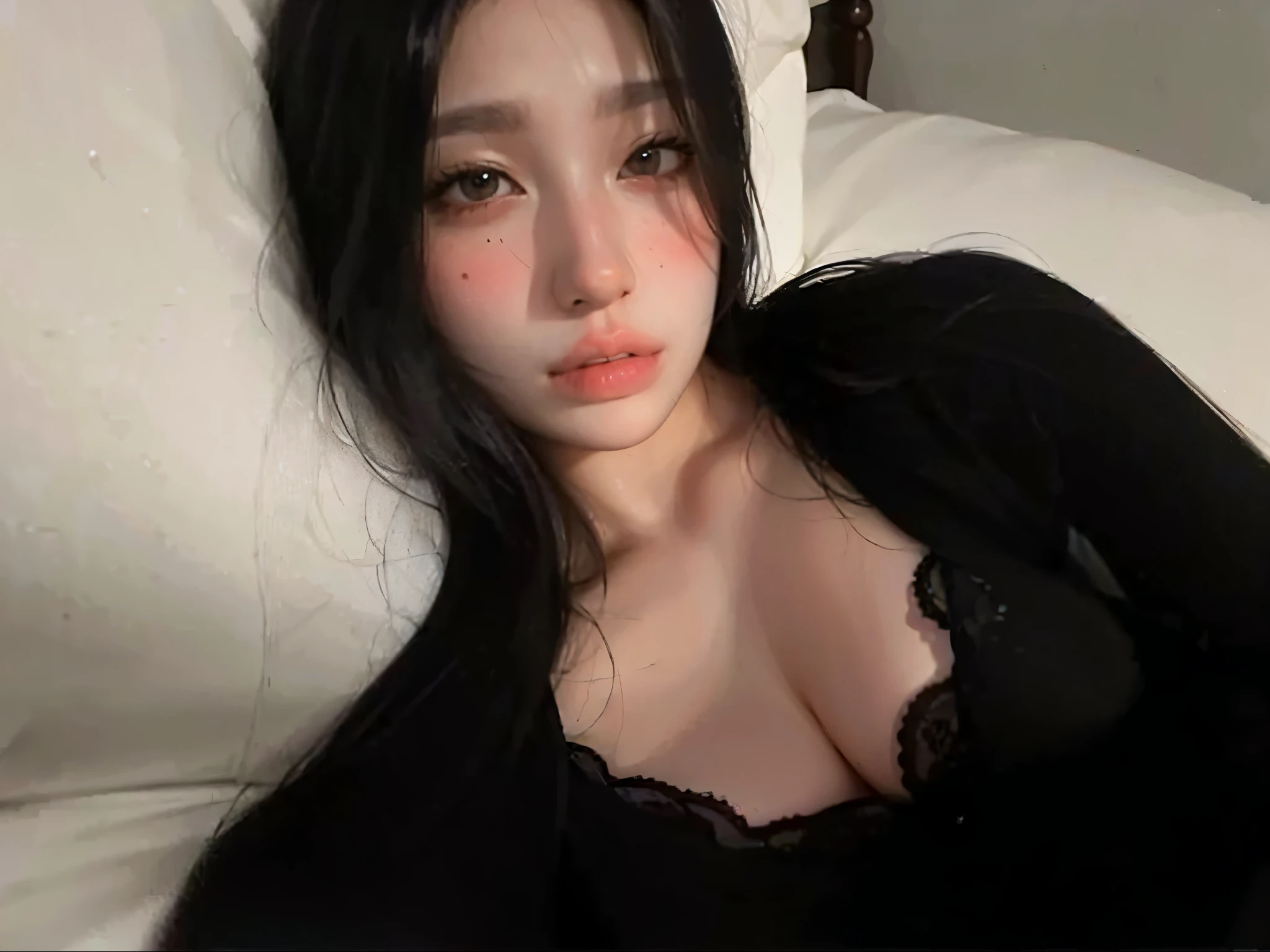 arafed asian woman with a white shirt and blue shorts, lalisa manobal, 18 years old, young cute wan asian face, with bangs, gemma chan beautiful girl, 1 8 yo, gorgeous chinese model, gorgeous young korean woman, beautiful asian girl, ayami koj ima, instagram model, neat hair with bangs, young asian girl