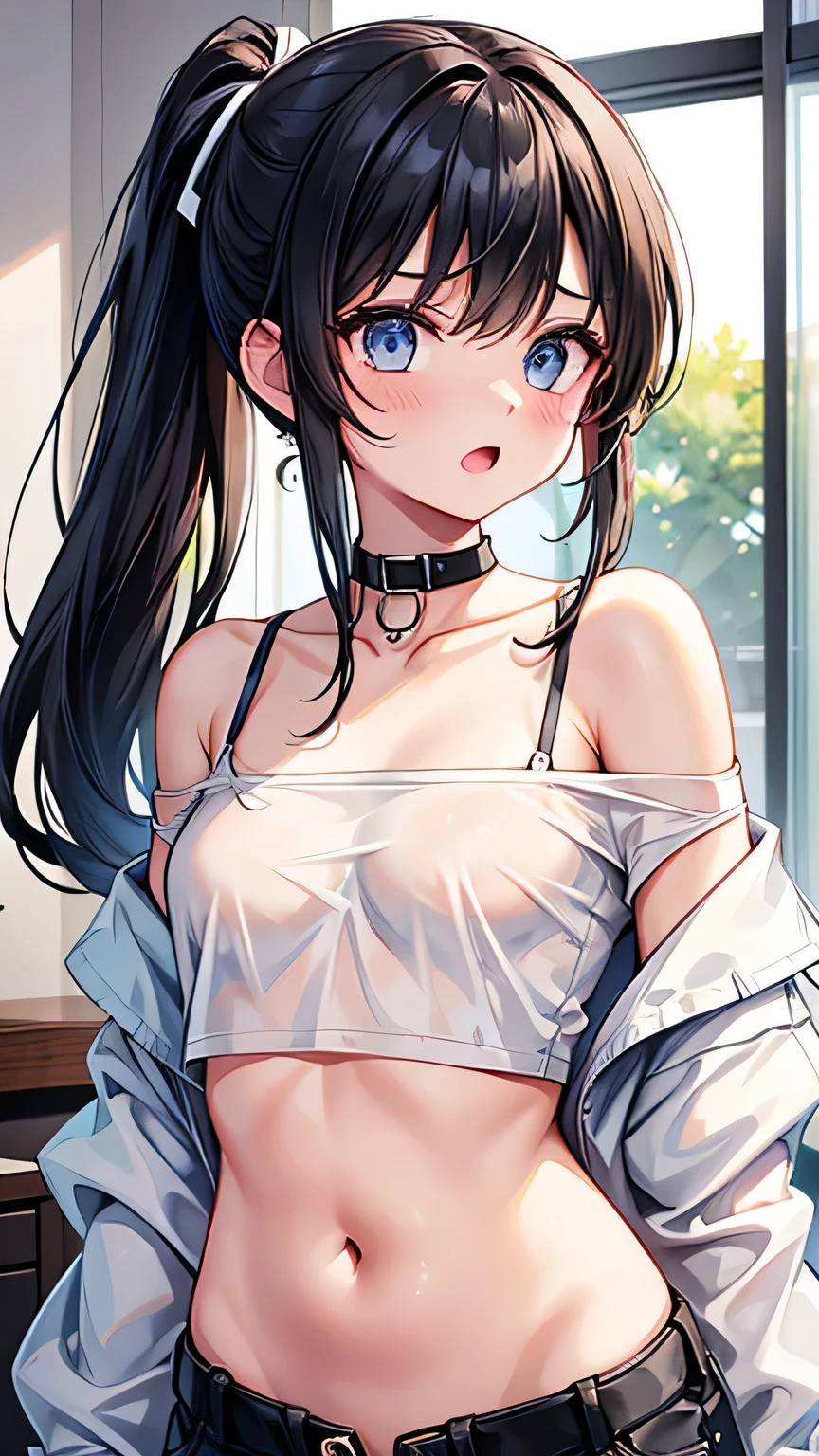 Attractive breasts、Beautiful and attractive anime woman, Enchanting anime girl, Top rated on pixiv、Short Bob、Healthy Body、Are you okay、See-through underwear、Yakuza、tattoo、I can see your underwear、Shaven、Slippery、Large round earrings、Piercing in the navel、Black Hair、Black eyes、Japan Mansion、Quiet、Inconspicuous、Tied by a collar、Being restrained、Rolling up her underwear