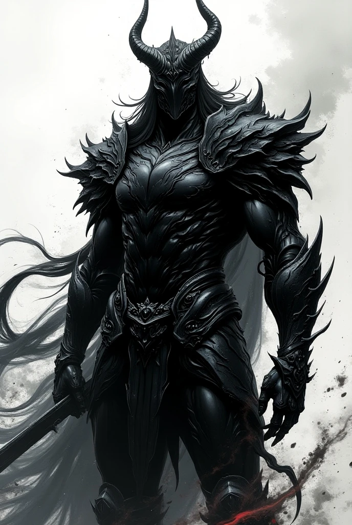 A formidable reptilian warrior emerges from the gloom, his highly detailed creature boasting intricate armored scales that shimmer in the moody lighting. The fierce expression on his face is intense, his glowing yellow eyes gleaming with an otherworldly light. Sharply honed fangs peek from his wide mouth, hinting at the raw power this warrior wields. Muscularly built, he holds a large sword aloft, its metallic edge glinting ominously as it cuts through the dramatic shadows that dance across the dark fantasy landscape. The cinematic angle of the digital art captures the moment with stunning detail, each scale, each shadow, and each fierce line et