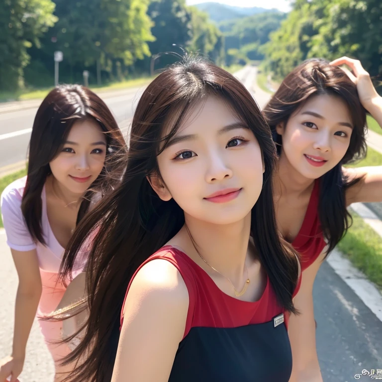 20歳の可愛い日本人女の子3 people（3 people:2.0）、Angle from below、スカートからPanty shot（Panty shot:1.5）、Spread your crotch slightly、garden、Sit on the ground、Panties close-up、Randomly change your hairstyle and hair color、laughing out loud、,Highest quality, masterpiece, High resolution, 8K.