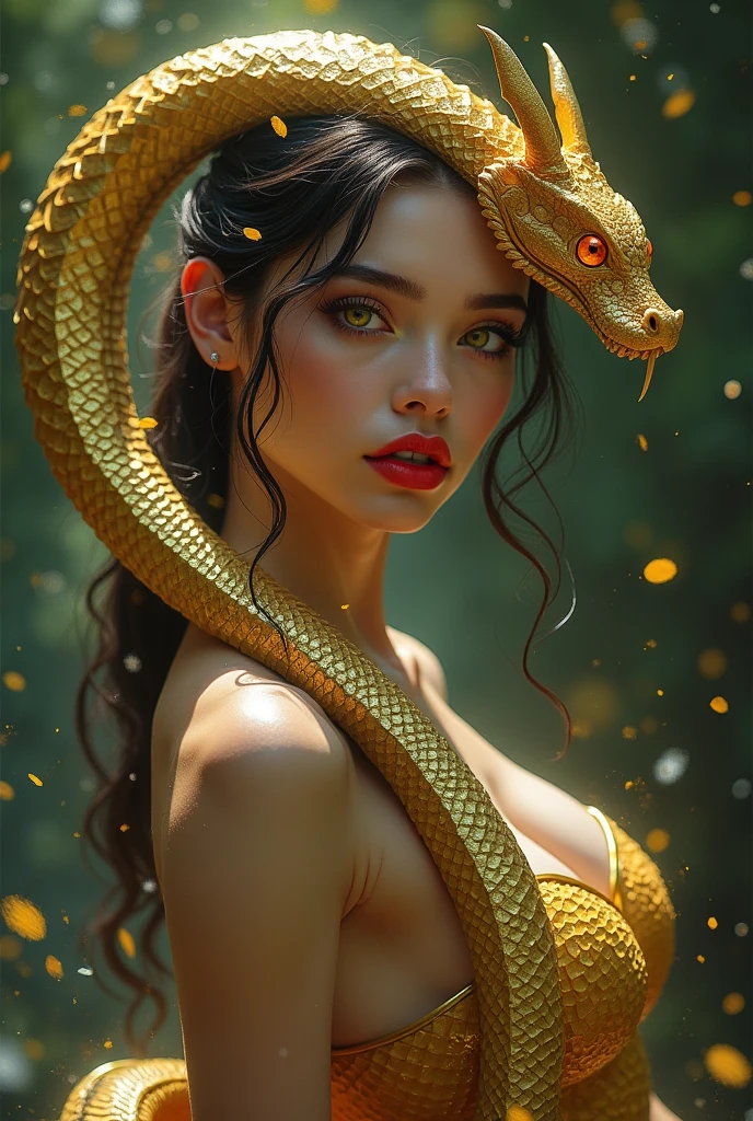 ((Realistic lighting, high quality, 8K, masterpiece: 1.3)), on the lake shore, sexual position (two full bodies), (Souad Hosni's face from Google images) (nude), (legs apart), perfect breasts, nipples hard, Cock Inside Pussy (AV Model: Flower and Snake 2005) - Realistic - S2 -
