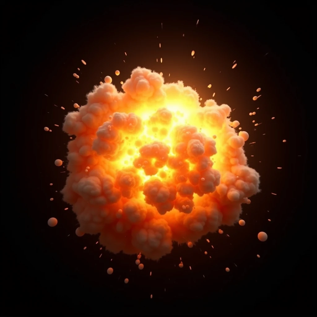 Close-up of a fireball exploding in smoke and flames, [explosions and fire], big bang, bomb explosions, blasts, fire and explosions, realistic explosion, explosion drawing, blasts, blasts!, powerful explosions, Huge explosion, There were explosions everywhere, explosions and fire, Explosion, explosions on the ground, Dark color. blasts, Explosions and smoke, There were huge explosions everywhere