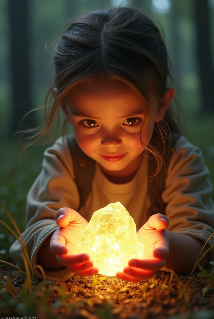 Blonde girl with a crown, GREEN light flashlight , holding a green laser flashlight,