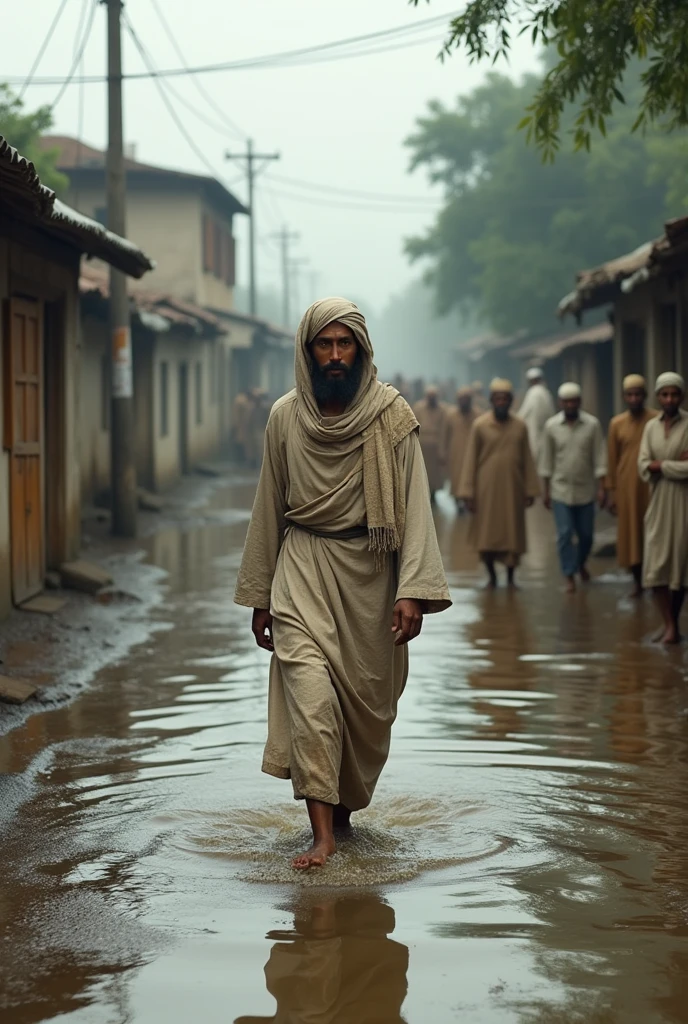 Once in a flooded village a poor Muslim man, trusting in Allah, was walking along the road in a cloth. The people of the village saw him and said, "You have absolutely nothing, how can you live?" He replied meekly, "My sustenance is in the hands of Allah, I shall have everything He wills." After some time, Allah created a brilliant business opportunity for him, and he became rich. This incident proves that by trusting in Allah, all problems are solved.