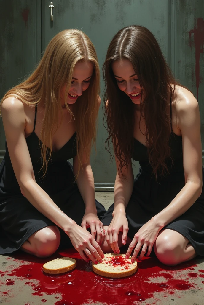 1 beautiful asian female, blond hair, Long Hair，anger, loincloth, In a cage, slave, Chained, good looking, Facial blemishes, Squeeze the face, Red eyes, Two hands, Tattoo on the forehead, many chains, Chained on neck, tickle tortured, screaming with laughter
