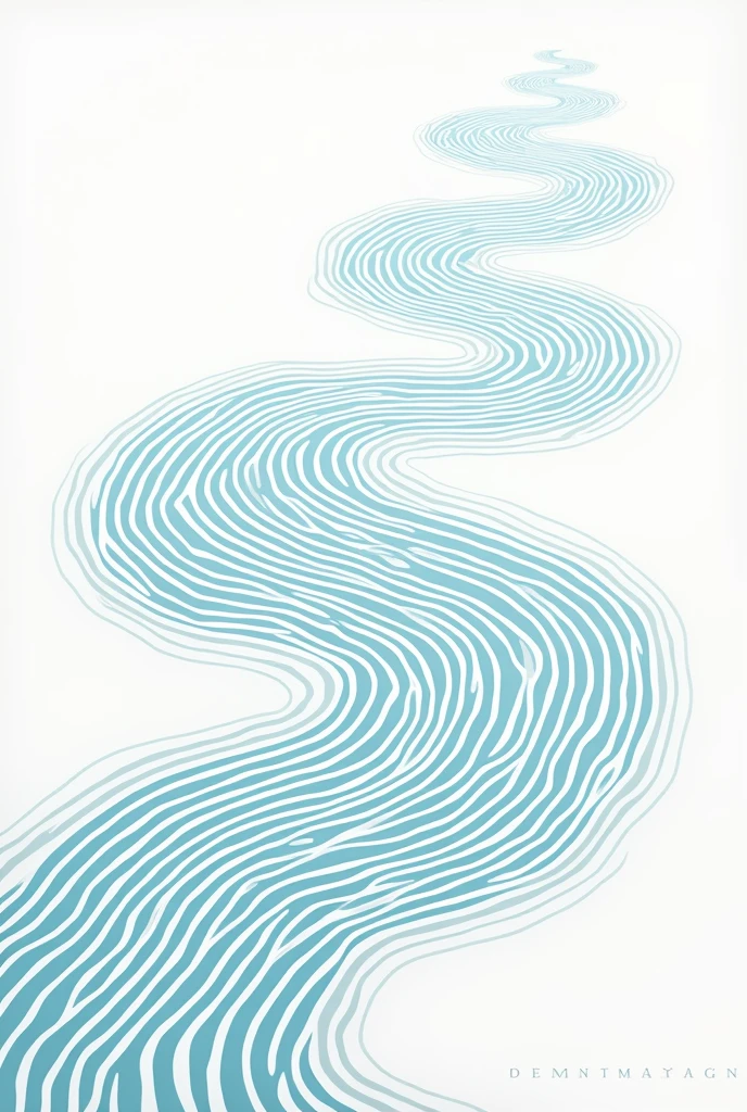 Draw a vector of a dermatoglyph that resembles a river