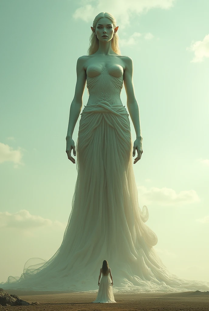 Giant woman bare feet