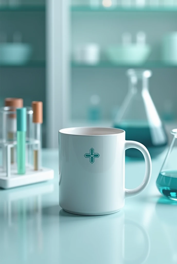 Mug with a clinical laboratory design that also works with doctors