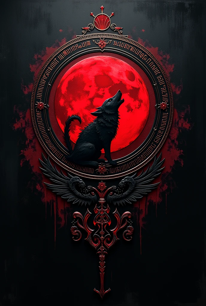 The Crimson Moon clan a badge (card or photo or metal badge as a symbol for rank for werewolves in human form badges ) the liasion