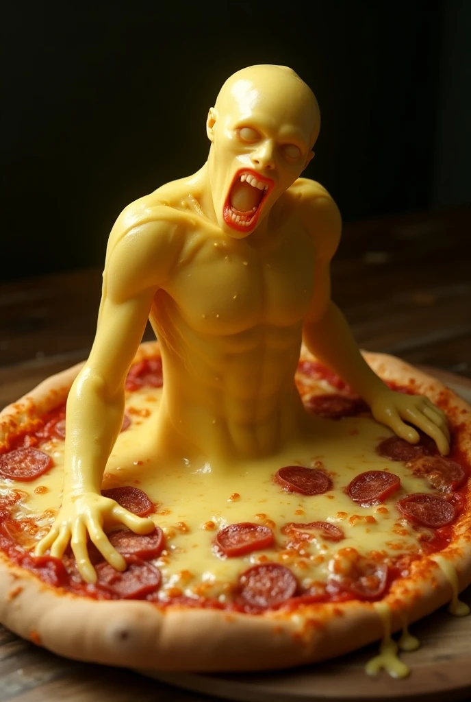 Pizza with human toppings、