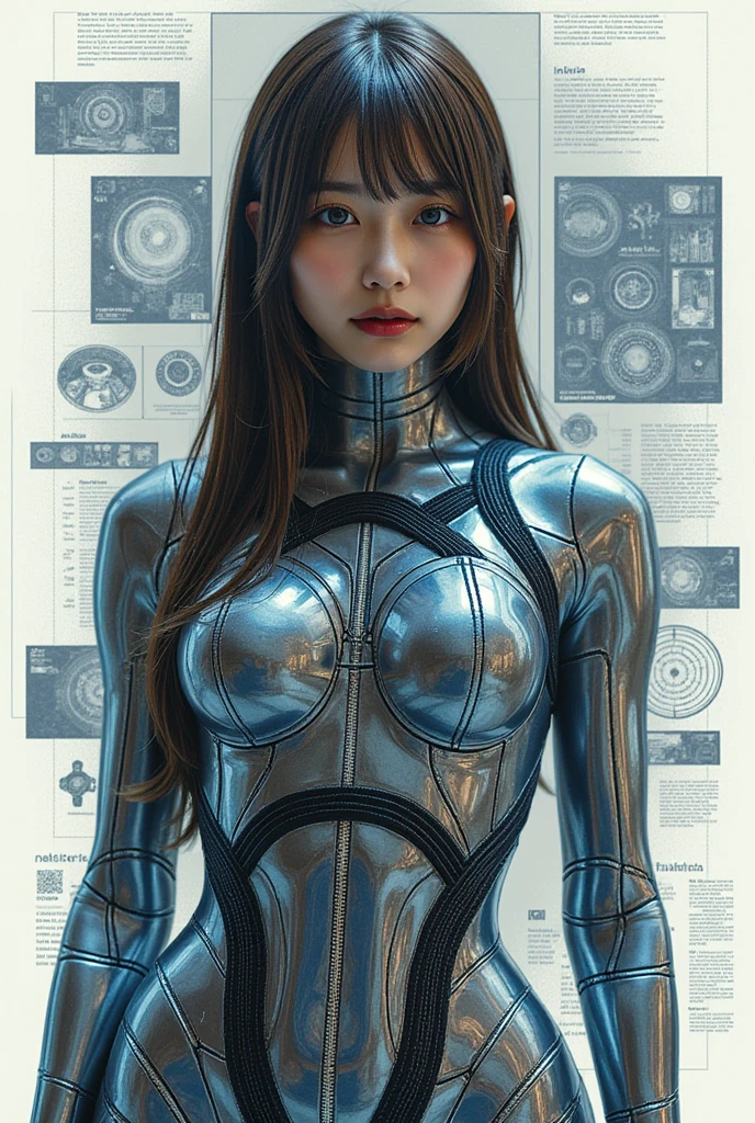  I will finish it with a work that can be viewed with peace of mind even at work , , (最 High Quality ,   Details,masterpiece:1.2), from side:1.331,  RAW photo, Realistic, (Realistic), 最 High Quality , masterpiece, 超  Details,   very cute , 8k wallpaper, Realistic, Japanese female cyborg のエントリーのマインドマップ, Outputs and Processors, Multiple exposure of painting and person:1.331,   Multiple overlapping elements、 Create a Digital Collage Style Image :1.331, The parts that make up her:1.331, (masterpiece:1.2,  High Quality な, Mirror finish,  Cinematic Experience   , Realistic:2.0,  RAW photo:2.0, 非常に  Details), 32K,  wallpaper,    super high definition  :1.5, Ultra   High Quality :1.5, (Hologram used to express blueprint:2.0), (Beautiful Japanese woman:2.0), Japanese female cyborg , (Japanese female cyborg の設計図:2.0), (Draw the back view:2.0), (Avant-garde design:2.0), (  Detailsな設計図を描く:2.0), (Numerous setting notes:2.0),     Japanese Woman Covering Her Chest with Her Hands    :1.21,    Silver metallic android suit handmade by skilled craftsmen :1.331,   Liquid Surface Gloss Suit  :1.331, 金属的なMirror finishのスーツ:1.331,  review,  Long straight hair that reaches the waist   :1.331,  symmetrical eyes next to woman , 非常に  Details目,  Beautiful hair swaying in the wind , reflection, masterpiece, 32k UHD resolution,   High Quality ,  Professional Photography , 