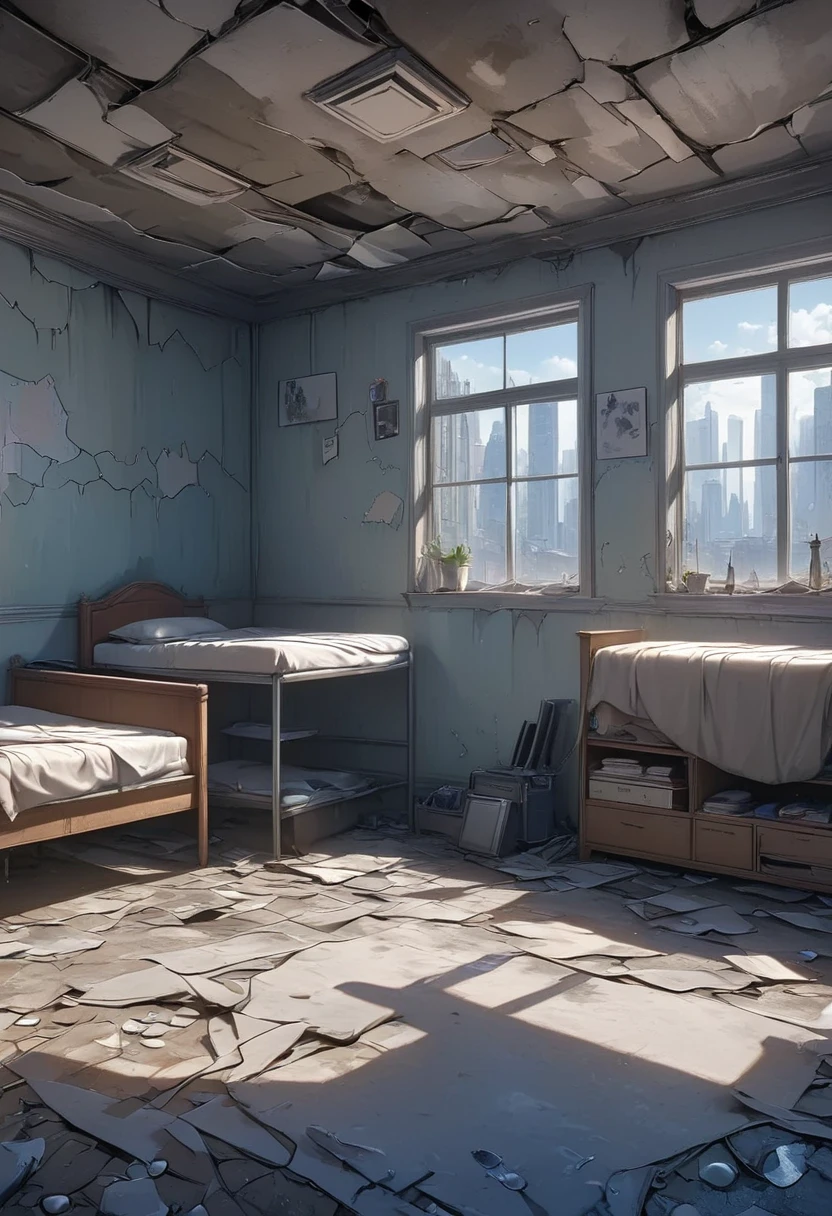 masterpiece, best quality, 8k, highres, ultra-detailed, HDR, UHD, 1girl,drkgirl, derelict room,gangbang