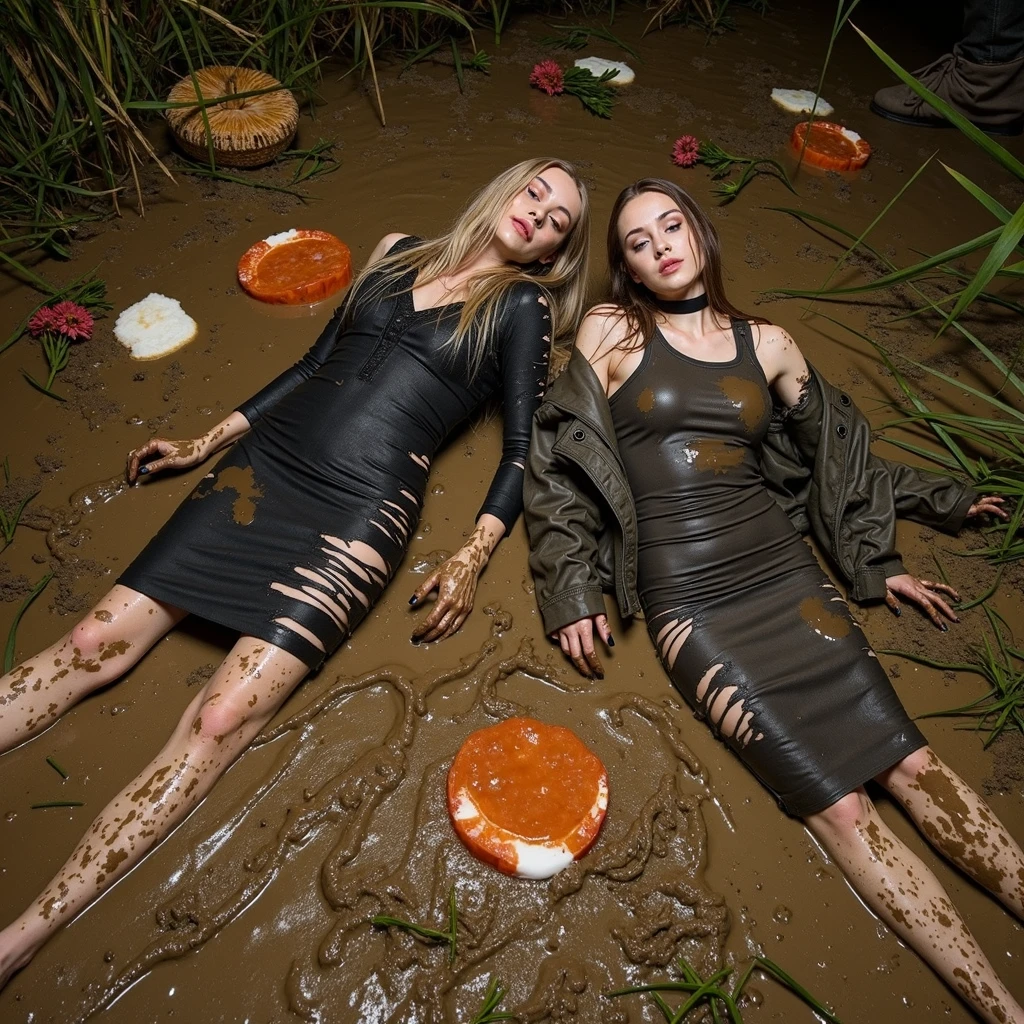 (nudity, explicit, :1.1) ((girl in a Garbage heap,nude dirty, muddy skin) (sweaty dirty)) ((Masturbation)),exhibitionism,Expose the labia,Expose nipplepose the clitoris,Smaller bust