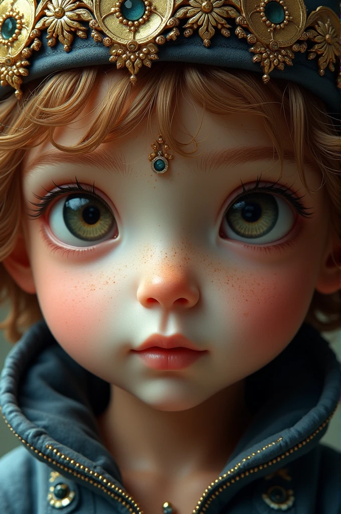 black and yellow, Chibi and a masterpiece of real style, realistic photo shot, Colorful background, detailed portrait