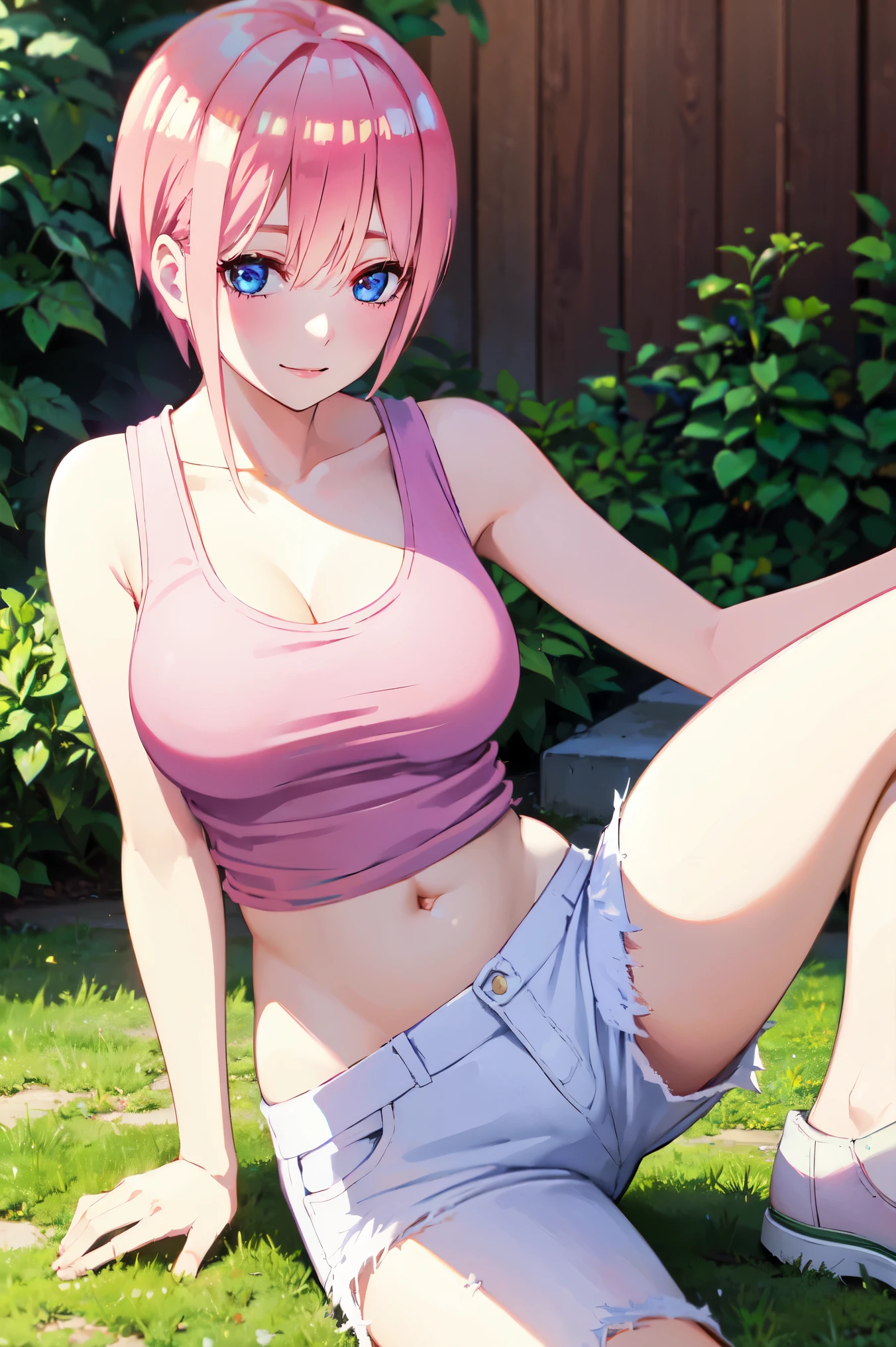 masterpiece, best quality,sharpness,absurdres ,1girl, sakura haruno,forehead mark, red hairband,(white tanktop:1.4),micro short skirt, bracelet, looking at viewer, smile,, middle large breasts,laying on the floor,on a wooden floor,closeup,(lift shirt:1.1),naked, pussy, showline pussy, no underwear, naked pussy, pants open, line pussy show, line pussy, line pussy, UnderButt
