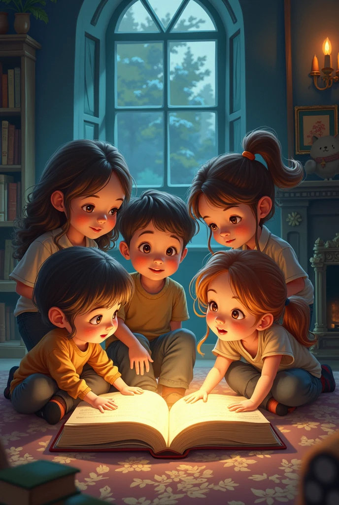 Children listening to story